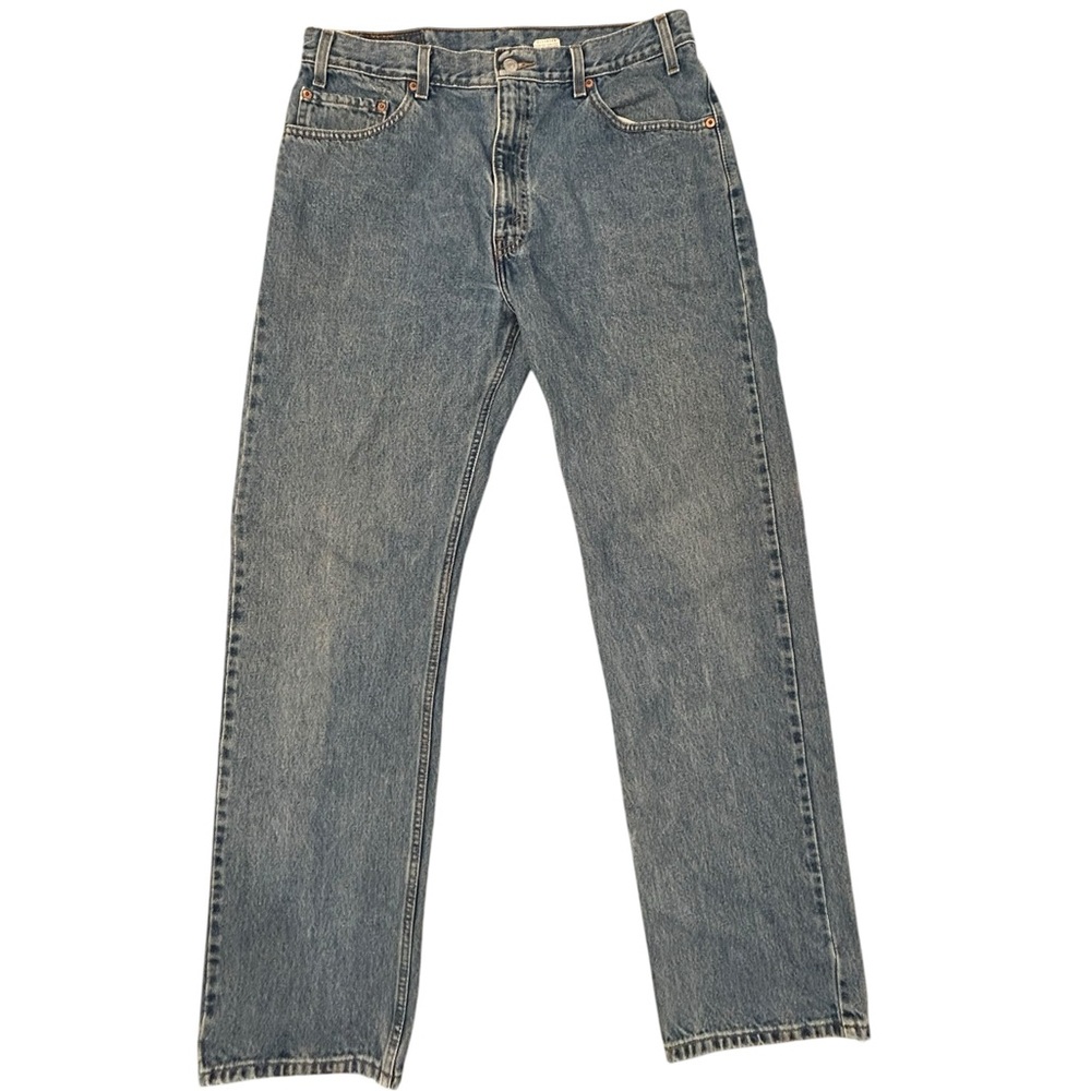 Levi's 505 Vintage Y2K Men's Straight Leg Blue Jeans 36x32 Black Batwing Reg Fit